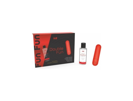 Set Mini Bala Vibradora Y Gel Deslizante Fresa 50 Ml INTT
