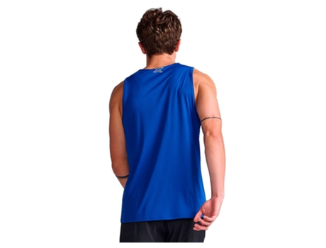 Camiseta sin Mangas de Hombre para Fitness 2XU Aero Azul (M)