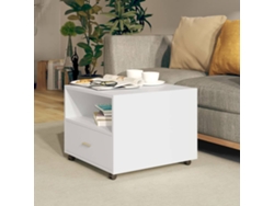 Mesa de Centro de Apoyo 55X55X40 Cm Derivados de Madera Blanco