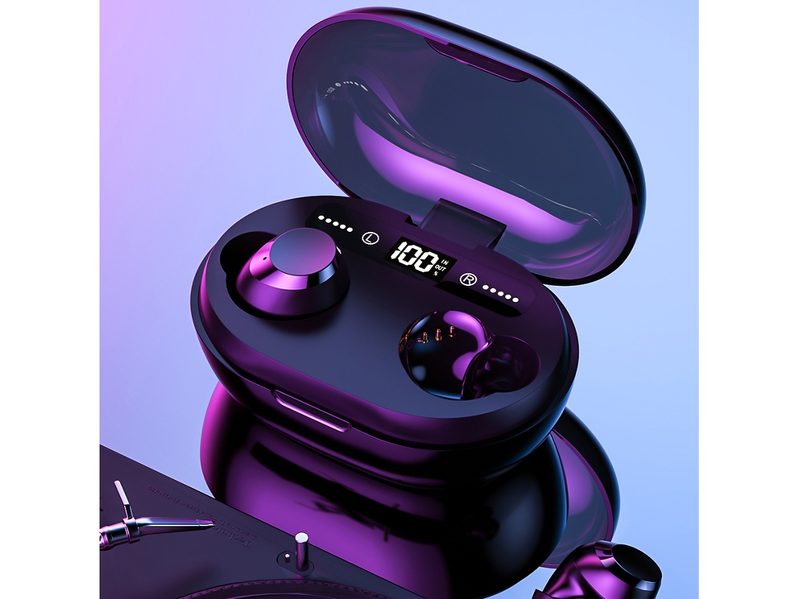 Auriculares Inalámbricos Tws C8s Bluetooth 5.0 Estéreo 3d Con Micrófonos Duales, Estuche De Carga De 2000 Mah, Batería Externa Led Y Resistencia Al Agua.