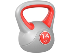 Pesa rusa de 14 kg con agarre ergonómico para entrenamiento de fuerza - Roja