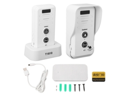Timbre Inalámbrico Intercomunicador 1500m Batería Integrada Seguridad Hogar Blanco