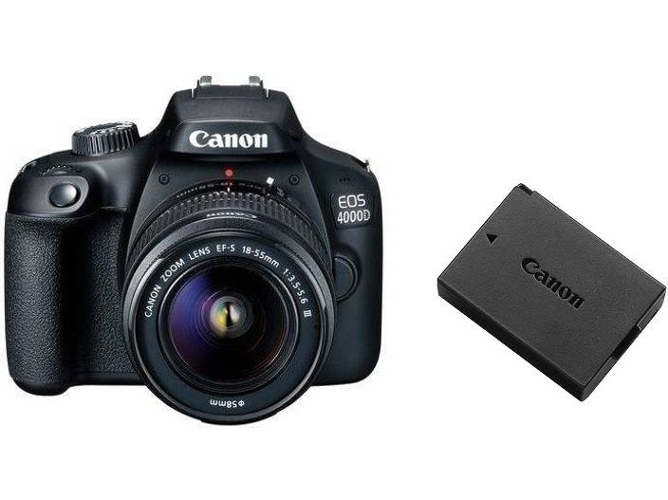 Kit Cámara Réflex CANON EOS 4000D Kit EF-S 18-55mm F3.5-5.6 III+ Canon LP-E10