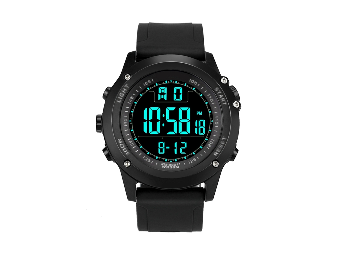 Reloj Electrónico Deportivo Hombre Pulsera Silicona Pantalla Digital Moda (blanco)