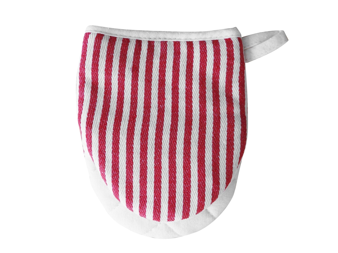 Guantes De Horno Resistentes Al Calor De Algodón Grueso Con Cordón Rojo Patrón De Rayas