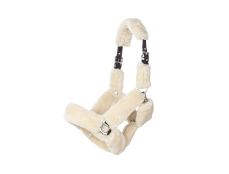 Cabezada de viaje para caballo con vellón de peluche Kavalkade
