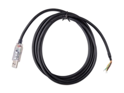 Cable de interfaz RS485 a USB de Victron Energy, 1,8 m, color negro (ass030572018)