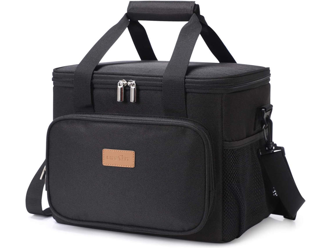 GIGIKILL Bolsa De Almoço Lifewit 15l Com Isolamento Térmico Bolsa Térmica Para Refeições/trabalho/escola/praia/piquenique (preto)