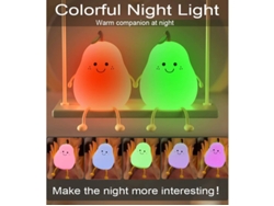 Bonita luz nocturna de silicona para niños, lámpara de pera regulable para decoración de dormitorio infantil, lámpara de noche kawaii con Bestvite