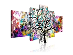Cuadro Moderno DEKOARTE Abstracto Arte Árbol de la Vida de Gustav Klimt (180 X 85cm)