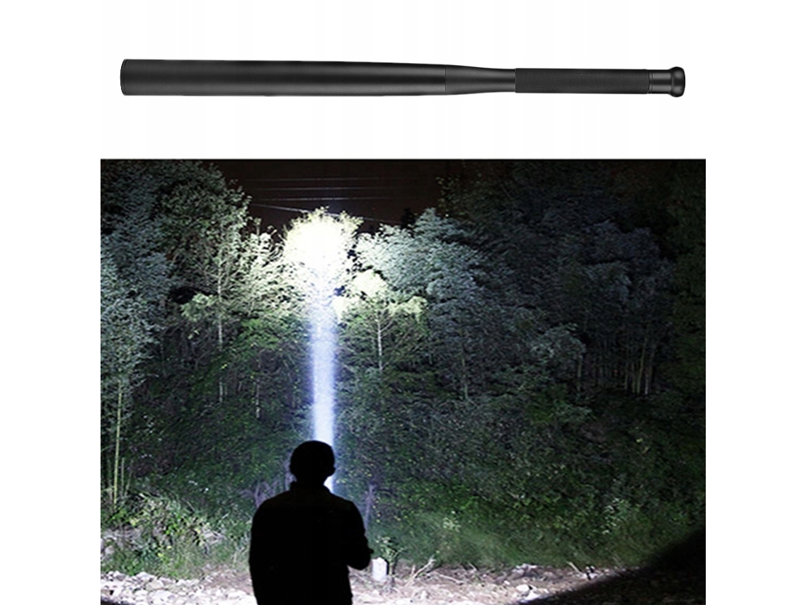 Bate de Béisbol Linterna KOFIHETY (49 cm Negro Sólido) KOFIHETY