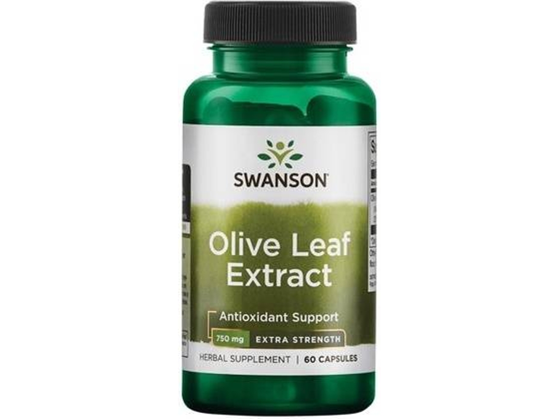 Complemento Alimentar SWANSON Extrato De Folha De Oliveira Super Strength (60 cápsulas)