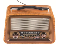 Radio Retro De Madera Con Bluetooth, Estéreo Hifi, Am/fm, Usb, Tf, Aux Y Reproductor De Mp3 (color)
