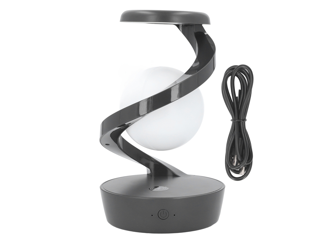 Lámpara De Mesa Flotante 3d Con Carga Inalámbrica, Diseño En Espiral Led, Decorativa Para Dormitorio Y Oficina.