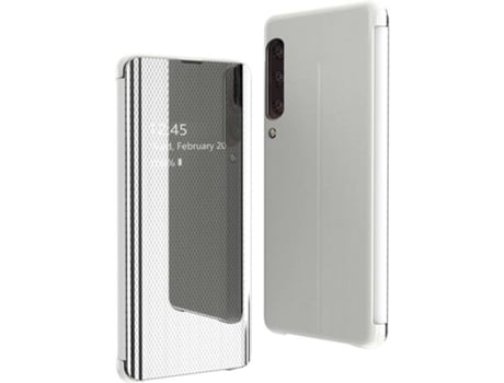 Carcasa Samsung Galaxy A70 LMOBILE Libro Horizontal Flip Plateado