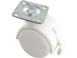 Conector De Placa Para Carro De Silla, Giratorio Con Bloqueo, 1,5" Rueda Blanca