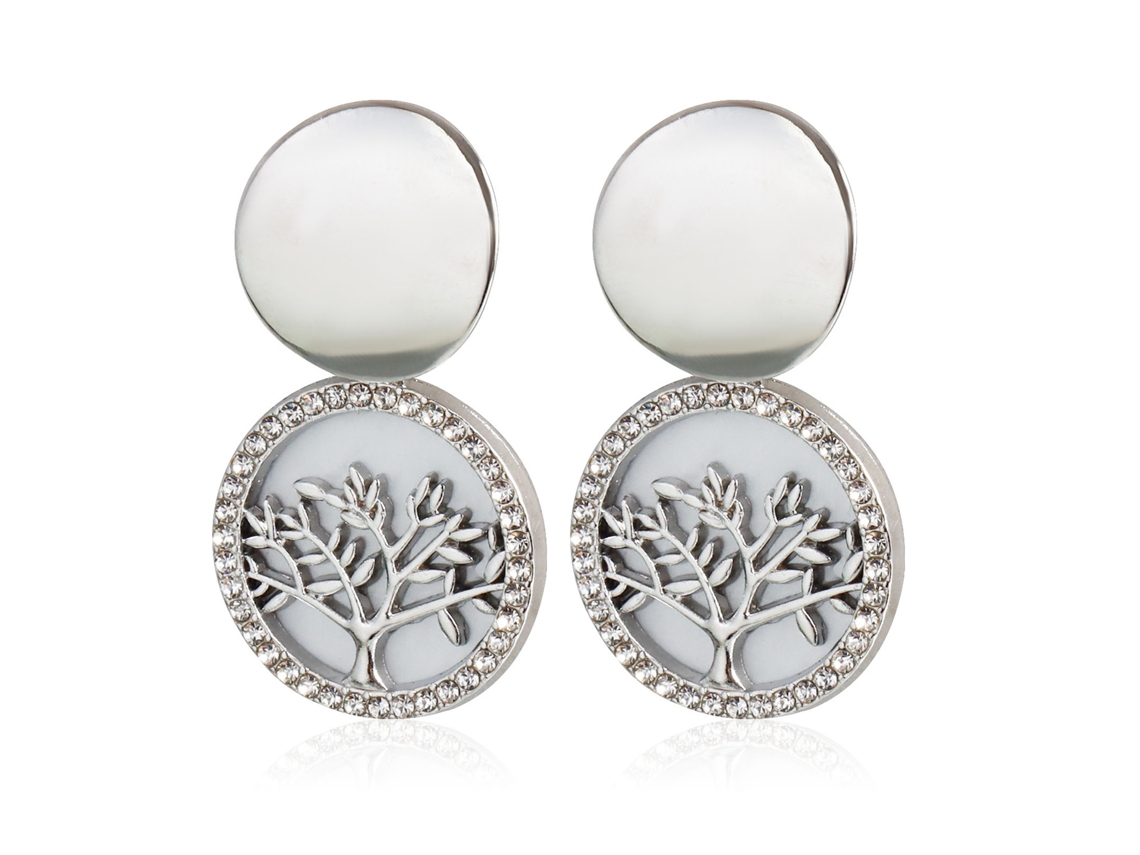 Pendientes Geométricos Retro, Aleación De Metal, Colgantes Redondos, A La Moda Zw1385