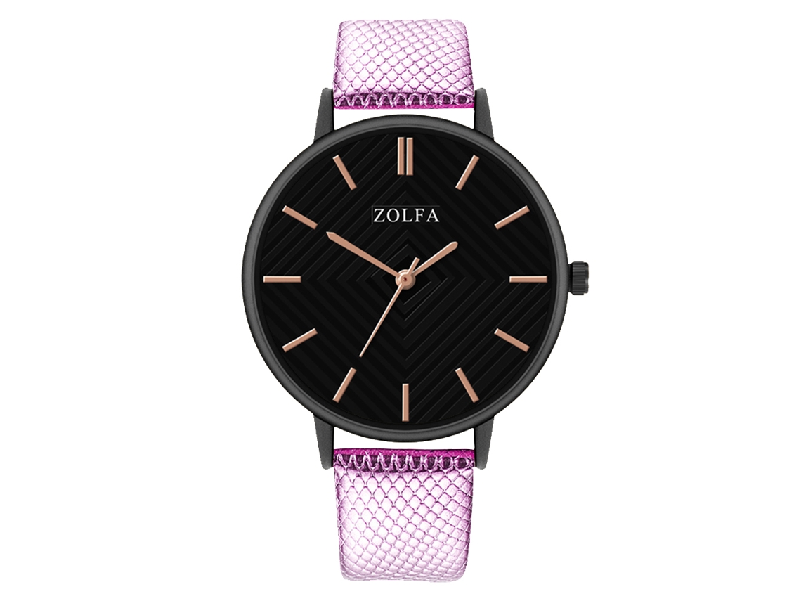 Reloj De Pulsera Analógico De Cuarzo Para Parejas En Aleación, Con Brazalete De Acero Morado.