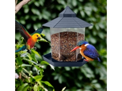 Comedero hexagonal con techo para aves silvestres