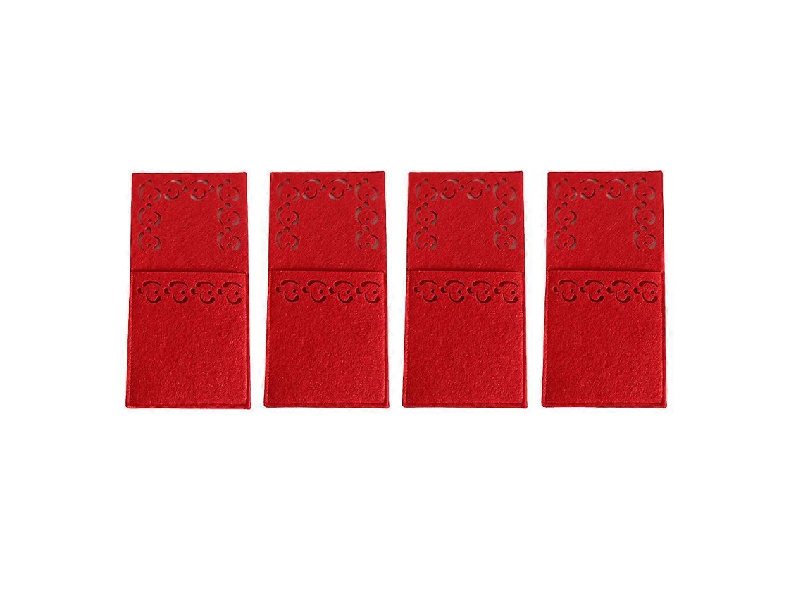Juego de cubiertos navideños de 4 piezas con porta cuchillos y tenedores en tela no tejida. Nostalgia88