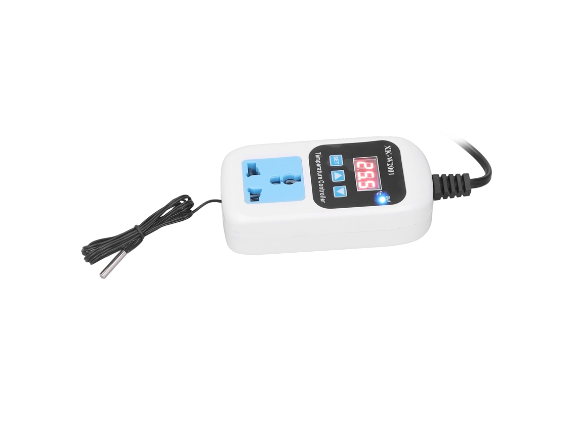 Termostato De Enchufe Digital Automático Ajustable Con Pantalla Para Invernadero 110-220v Plug Us