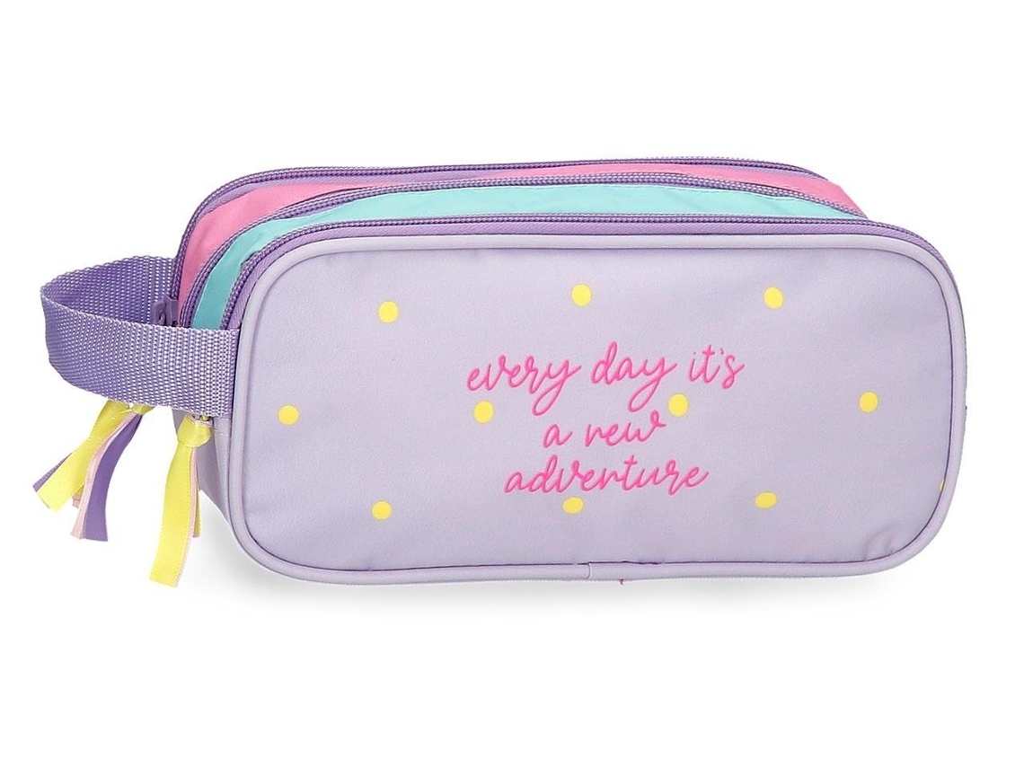 Estuche para lápices Movom de poliéster color lila New Adventure