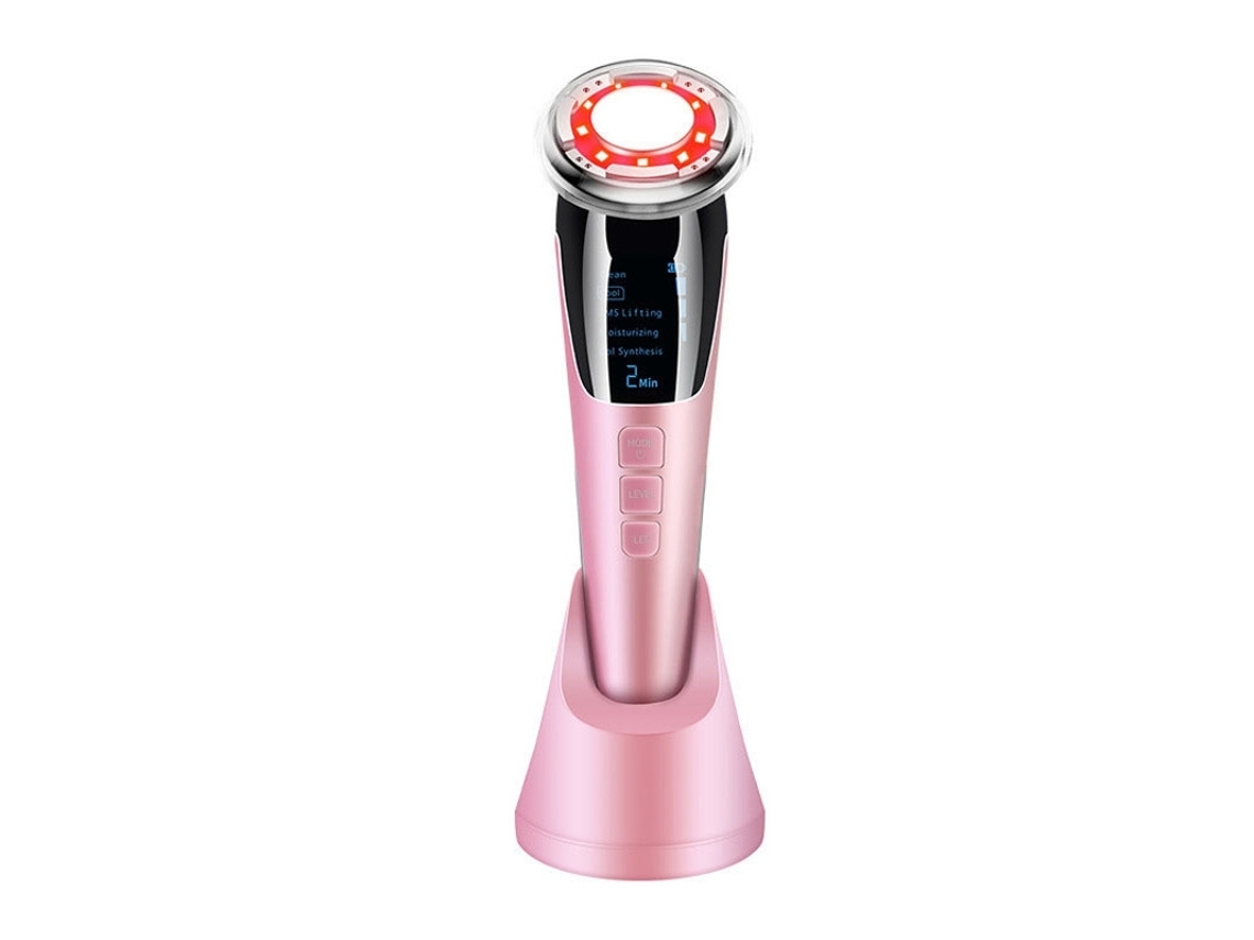 Masajeador Facial Calor Herramienta De Cuidado De La Piel Facial Spa En Casa Arrugas Faciales Estiramiento De La Piel Masajeador Facial Portátil Rosa YEMAESRE
