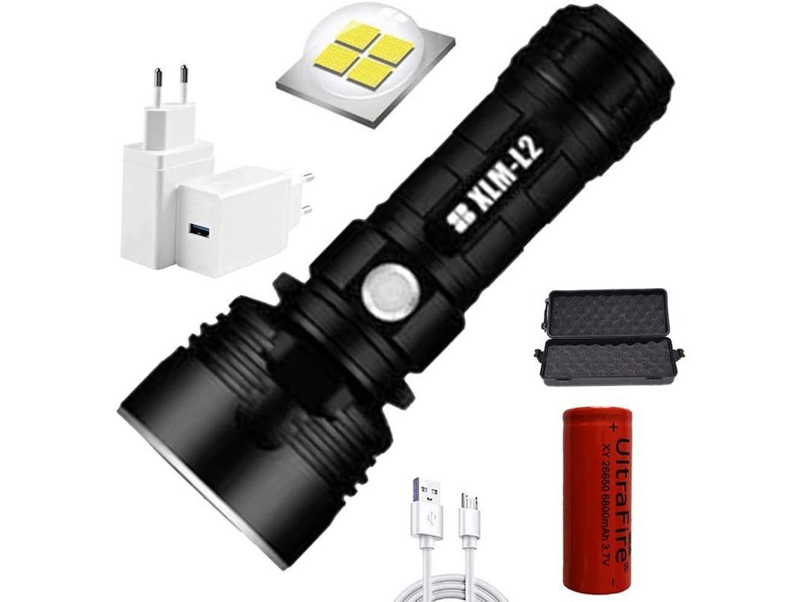 2026-linterna Led Ultra Brillante P70 3-10w Lumens Impermeable Usb Recargable Para Camping
