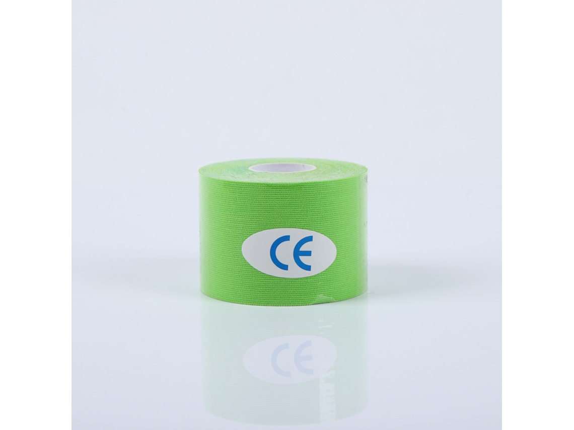 Cinta kinesiológica para lifting facial, contorno en V, cuello y contorno de ojos. Mdug (verde, 7,5 cm x 5 cm)