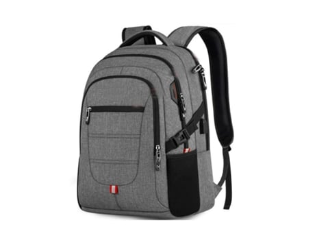Mochila para hombre, mochila para ordenador portátil, mochila grande con puerto de carga USB, mochila informal, algodón (aumento)