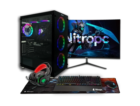 Portátil Gaming NITROPC Pack Diamond Plus (Intel i7-13700KF - RTX 3060 12GB - RAM: 32GB - M.2 2TB - 24")