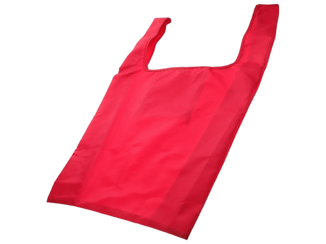 Bolsa de la compra plegable y reutilizable, ideal para cumpleaños, de lona roja. GOKOCO (1 unidad)