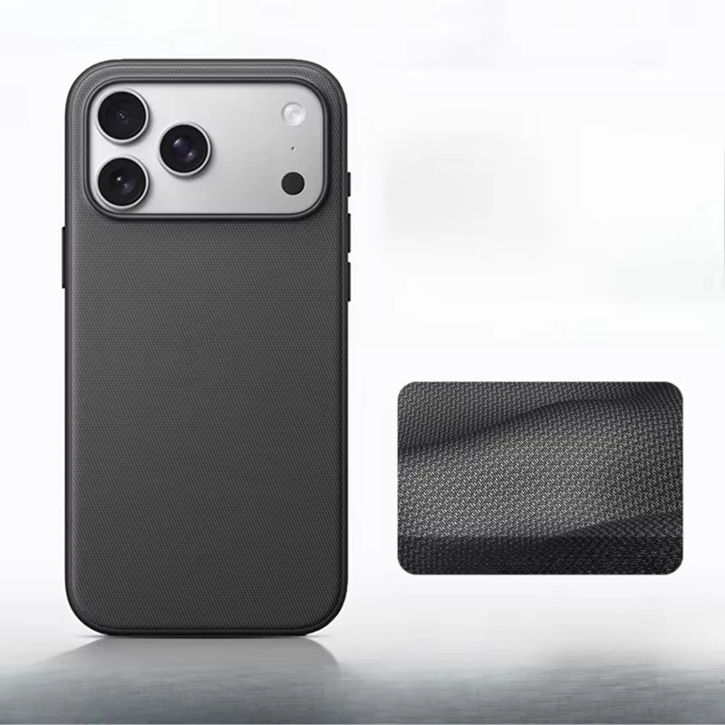 (iphone 17 Pro Max Negro) Funda Magnética De Tejido Técnico, Compatible Con Carga Inalámbrica Magsafe