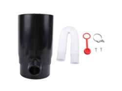 Sistema de recolección de agua de lluvia desviador redondo de 10 cm eficiente negro