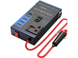 Convertidor De Corriente Para Coche De 1500 W, Cargador Usb Con Puertos Pd | Enchufe De Salida