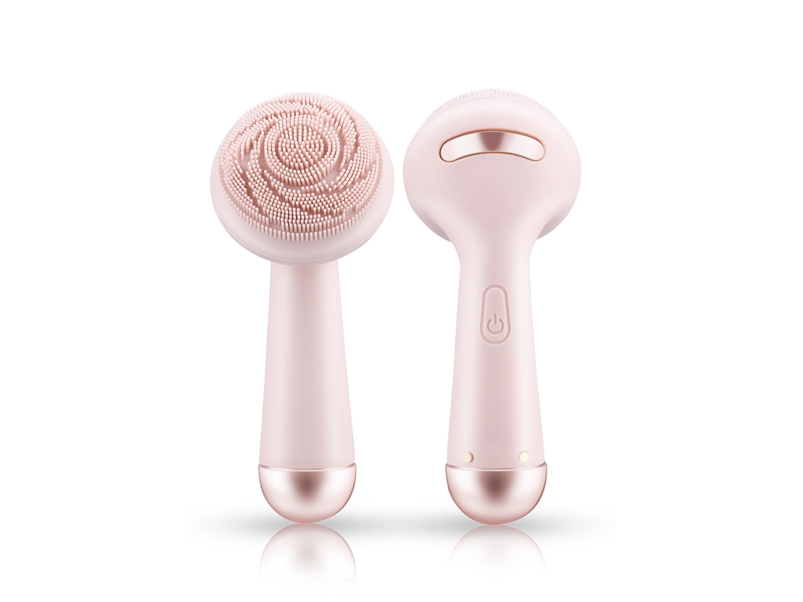 Cepillo Limpiador Facial Eléctrico Con Cabezal De Cepillo De Silicona Y Masajeador Vibratorio, Herramienta De Belleza Impermeable Y Recargable.