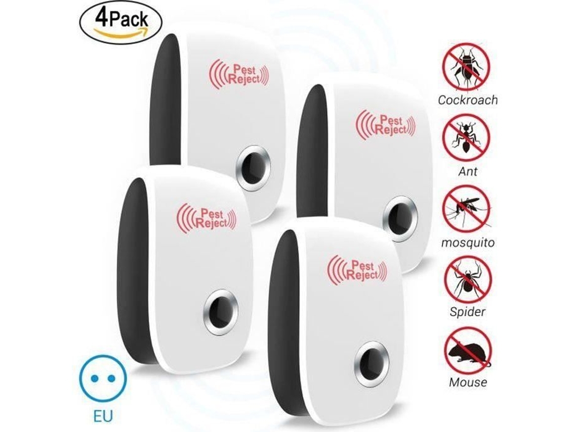 4 Repelentes Insectos Ultrasonidos Eficaces Plagas Roedores Ratones Mosquitos Cucarachas