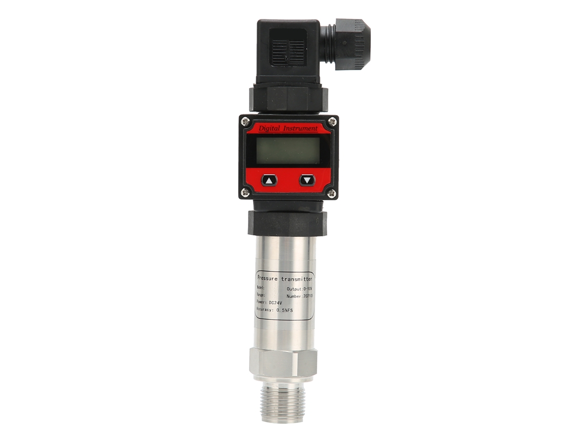 Sensor De Presión De Aleación De Aluminio Transmisor Digital Lcd 0-10v Dc24v 0-600kpa Para Aire Y Agua