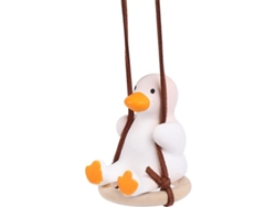 Adorno Colgante De Pato Para Coche Con Movimiento Swing En Yeso Decoración Automóvil
