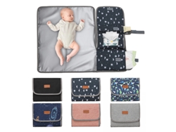 Bolsa cambiadora portátil para bebé, impermeable, lavable, plegable, para mamá y bebé (gris)
