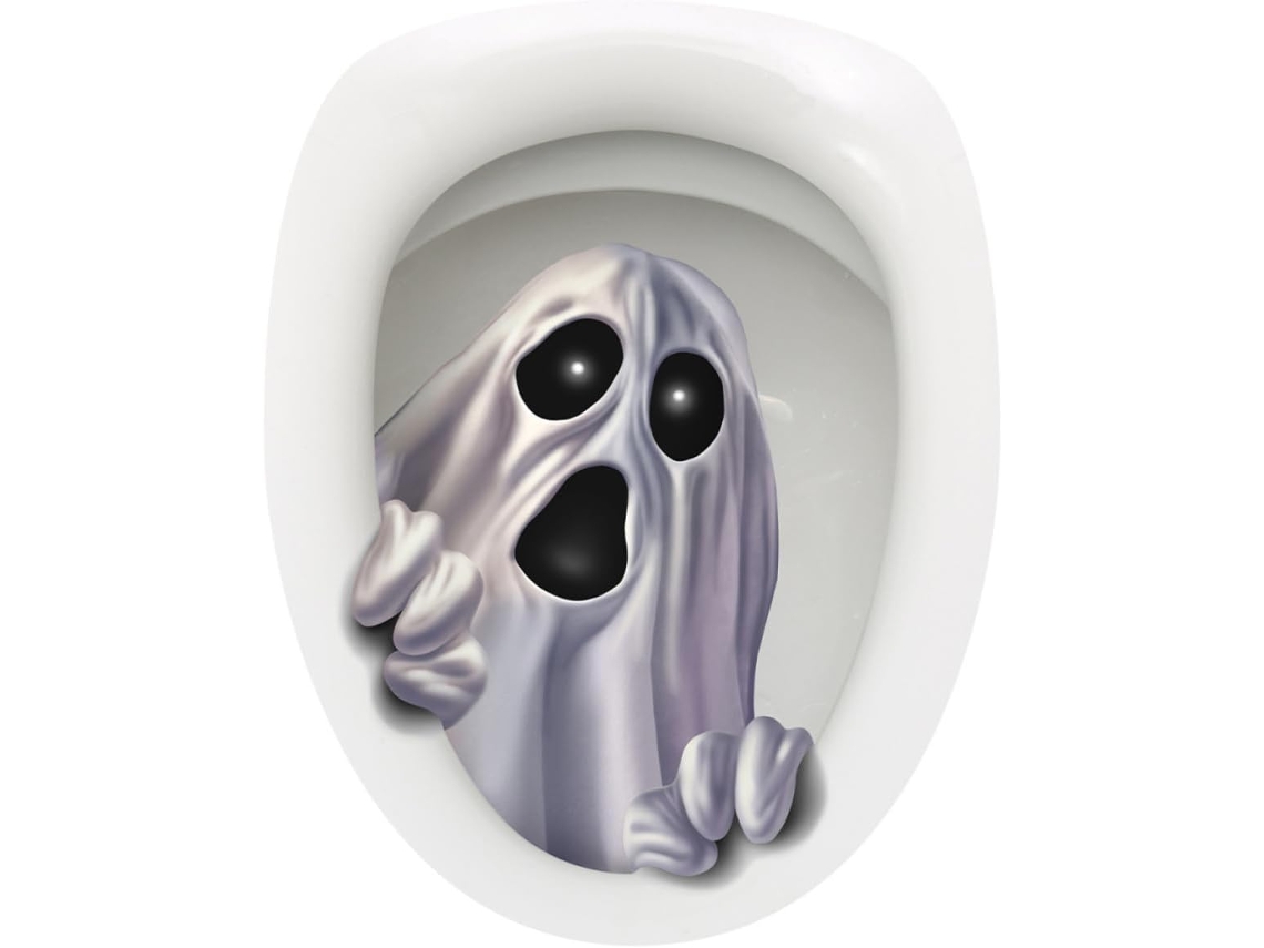 Adhesivo de pared 3D de PVC para baño, decoración de Halloween para el baño, decoración de interiores. Slowmoose