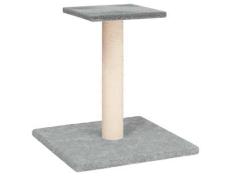 Poste rascador para gatos con plataforma gris claro 38 cm VIDAXL
