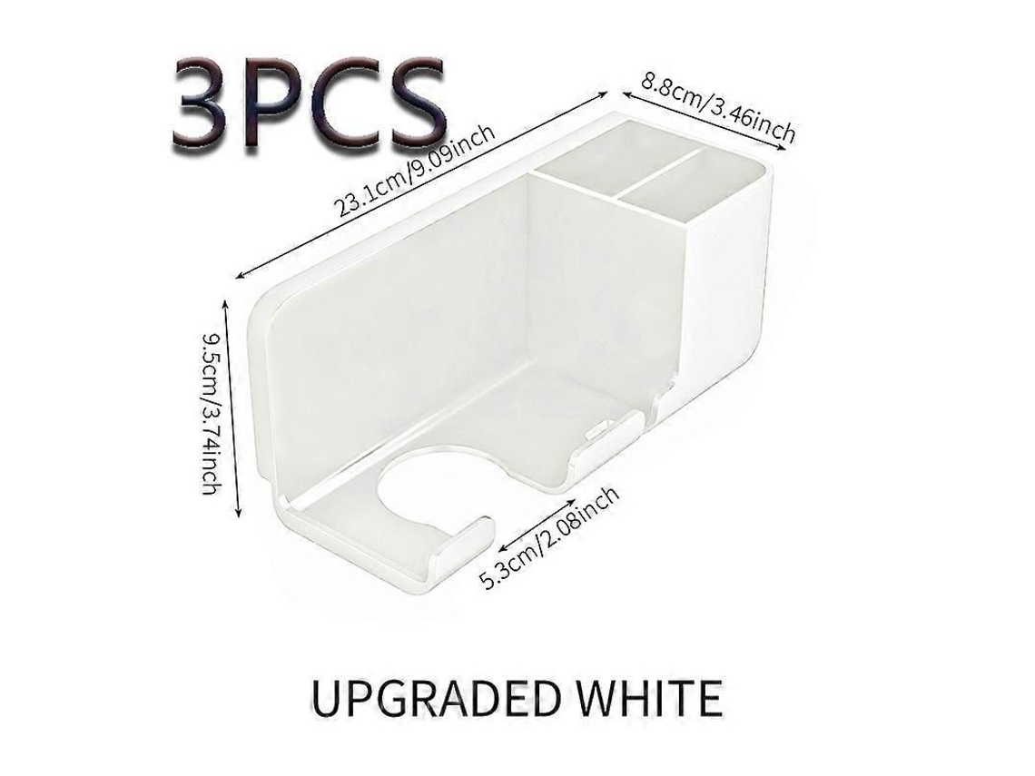 Soporte para secador de pelo, almacenamiento, soporte de montaje para baño sin necesidad de taladrar, GOKOCO Duct