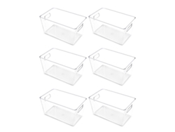 6 Tupperwares con asas para guardar alimentos en el refrigerador, la nevera, la cocina, el armario, la encimera y el congelador.