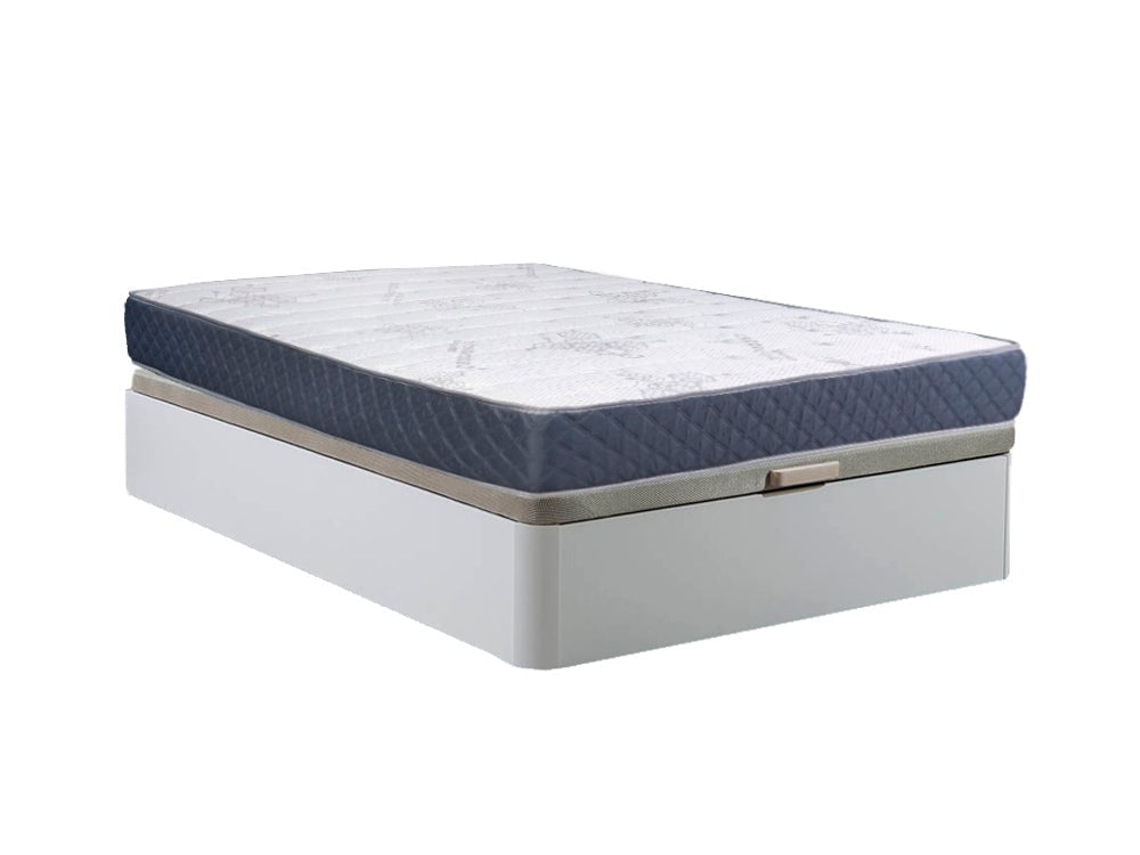 Colchón Viscoelástico Atenas Sommier Blanco 150X190Cm 23Cm SALDOSYSTOCKS