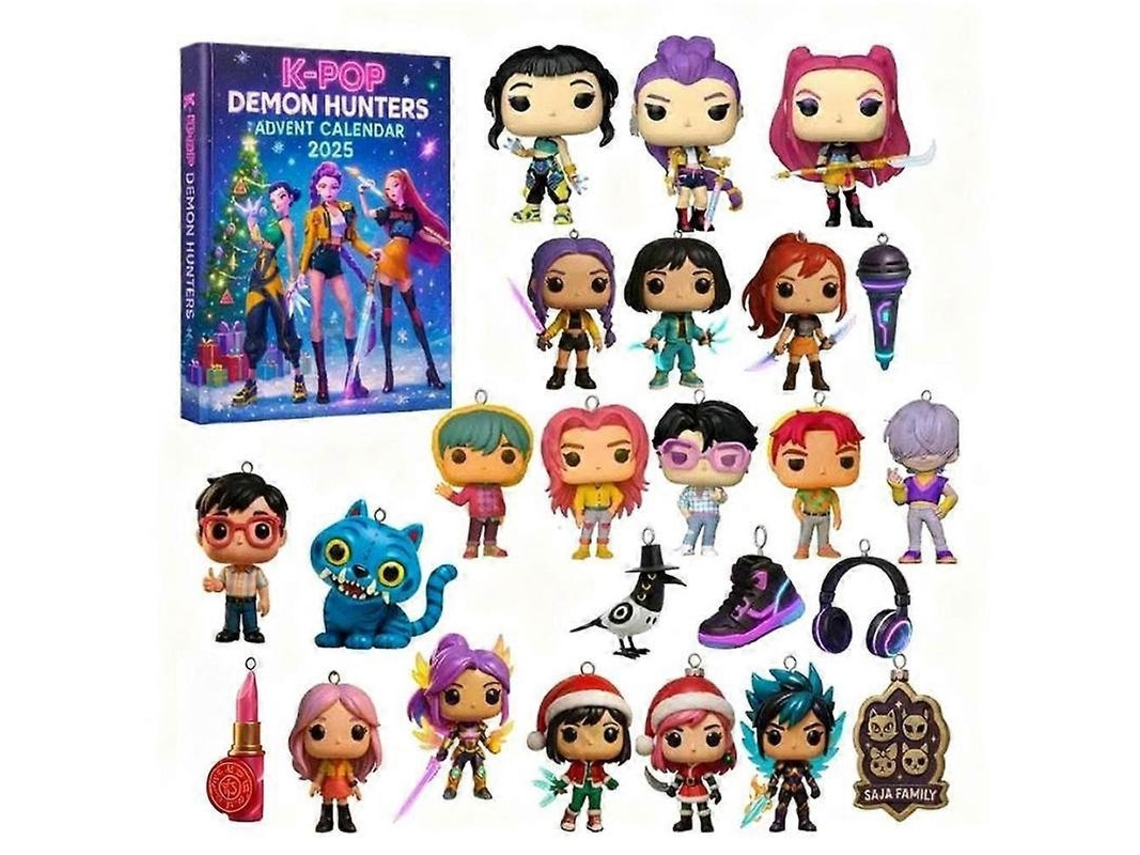 Calendario De Adviento De 24 Días, Caja Sorpresa, Colgante Plano 2d, Cazadores De Demonios Kpop