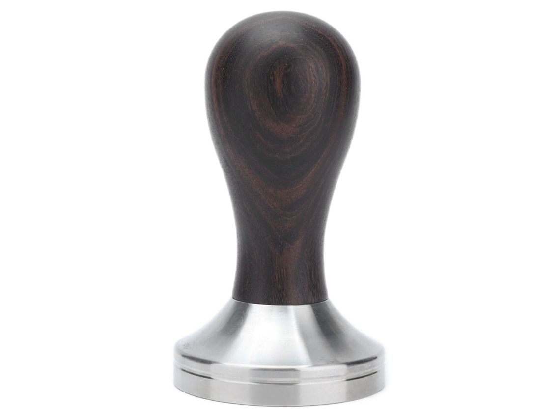 Prensador De Café De Acero Inoxidable De 53 Mm Con Mango De Madera Para El Hogar Y La Oficina.