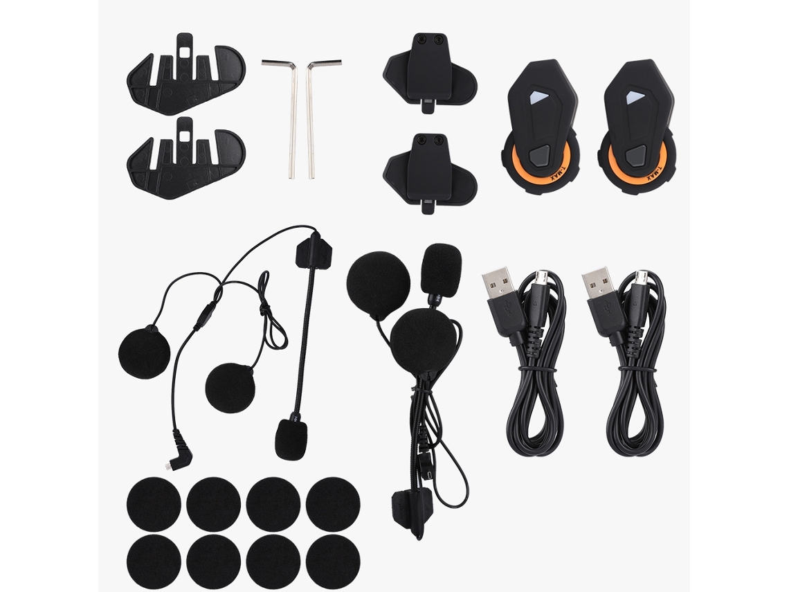 Auriculares Bluetooth para casco de motocicleta, radio y walkie-talkie