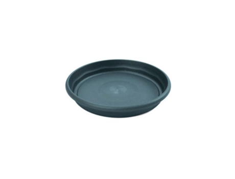 PLASTIKEN TERRA - Plato Redondo de 18 cm para Macetas de 20 cm 3L Antracita