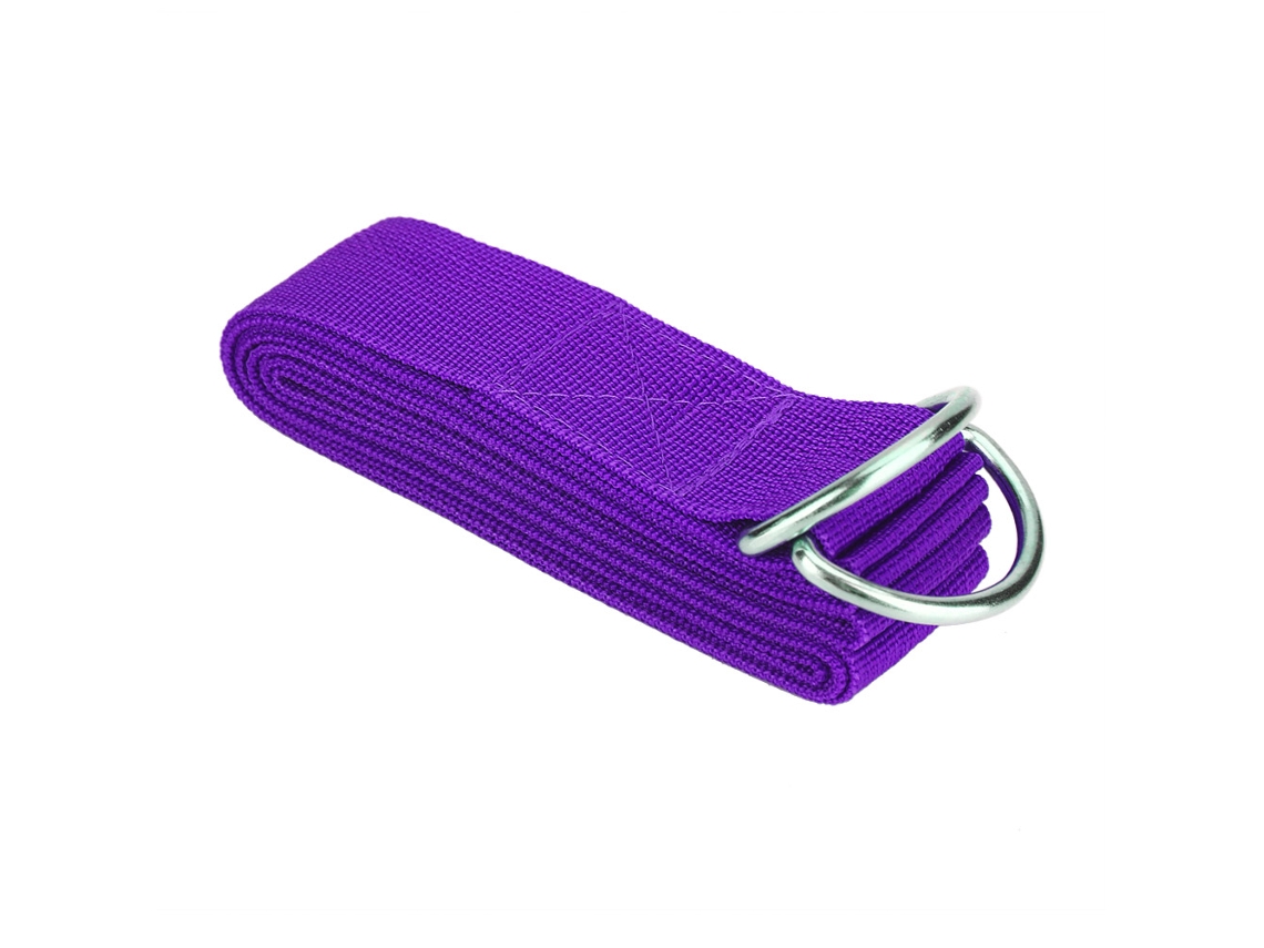 Cinturón De Yoga Ajustable Con Anilla En D Para Estiramientos, Fitness, Gimnasio, Yoga, Tono De Piel (morado)